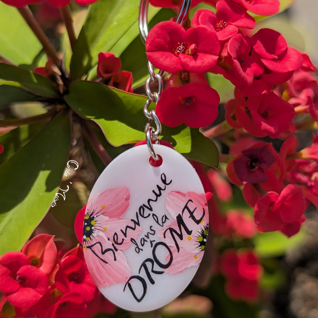 Porte clé Floral (plusieurs mots, phrase)