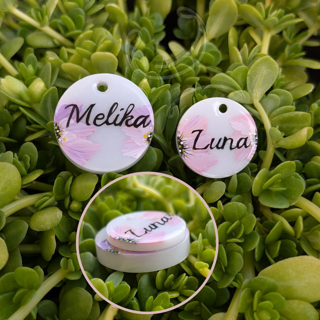 Médaille animal de compagnie Florale