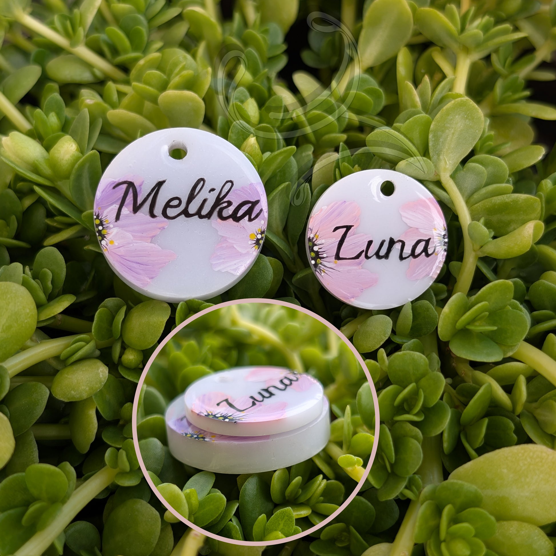 Médaille animal de compagnie Florale