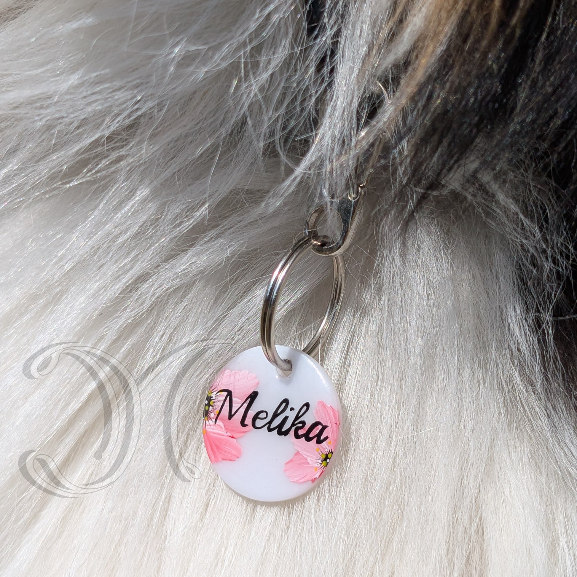 Médaille animal de compagnie Florale