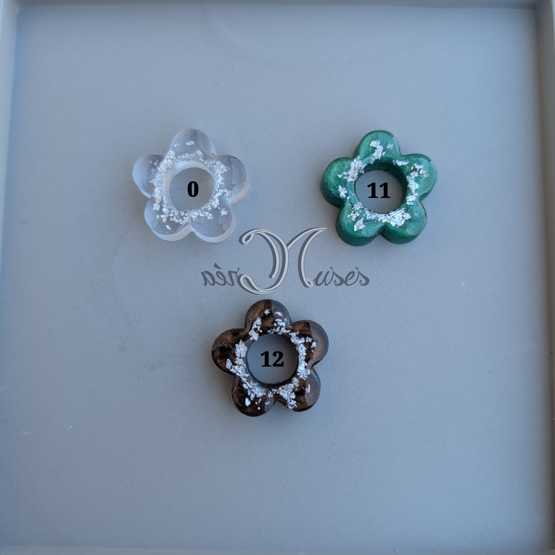 Pampilles Mini Floria Feuilles d'or couleur Argent (sans créoles)